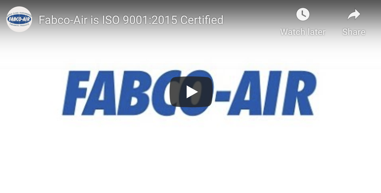 Fabco-Air Achieves ISO 9001:2015 Certification