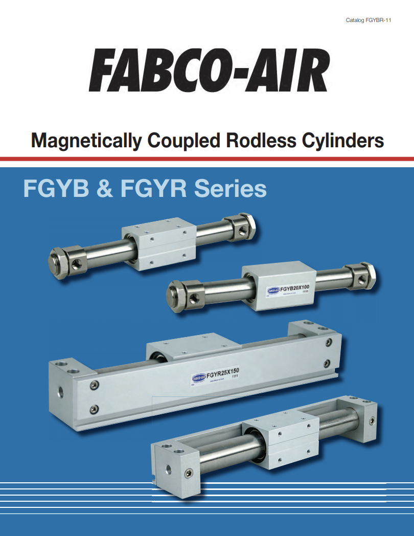 FGYB & FGYR Series Magnetically Coupled Rodless Cylinders Catalog