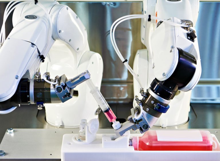 Medical robot machine in lab